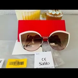 Fendi | Accessories | New Fendi Cateye Metal Pink With Brown  display picture 1
